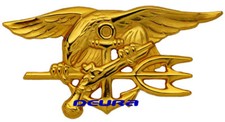 US Navy SEALS Special Warfare SEAL Team Trident Insignia Badge Pin - Full Size picture