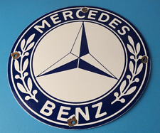 Vintage Mercedes Benz Sign - Porcelain Auto Shop Garage Gas Pump Plate Sign picture