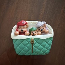 Jasco Vintage 1980s 3 Bears Bed Memo Buddies Refrigerator Magnet  Complete Set picture