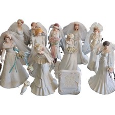 Roman Classic Brides of the Century Complete 10 Doll Set 1900-1990 COA Boxes Pla picture