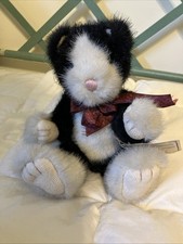 Boyds Bears Cat Kitten Plush Milton Penworthy  Jointed Arms Legs Green Eyes Tags picture