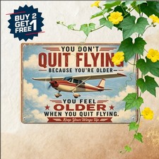 Aviation Passion Flying Quote Sign Pilot Hangar Hobbies Room Metal Tin Plaque picture