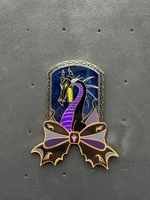 Maleficent Dragon Pink a la Mode Gothic Bow Villains Mystery Pin Chaser LE200 picture