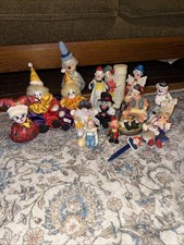 Mega Lot of 16 Vintage 1980s Circus Clown Figurines Dolls Ornaments Shiah Yih picture