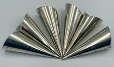 Vintage Nutbrown Cream Horn Pastry Molds – Set of 6 – England Metal Bakeware picture