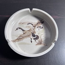 VTG Otagiri Ashtray Original Stoneware Ducks Mallard Japan MCM Decor Wildlife picture