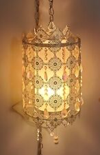 Vintage Hollywood Regency Pendant Swag Lamp 24