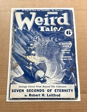 ☠️ RARE UK Edition Weird Tales #1 February 1942 Pulp Magazine Skull Cover ☠️ picture