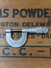 Vintage Lufkin Rule USA No. 111  1” Outside Micrometer Machinists Tool  picture