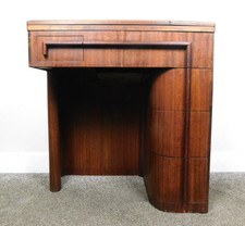 1950s VTG Storage Sideboard Sewing Deco Singer 201 Desk Lift Top Table Cabinet picture