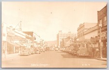 RPPC Street View Uptown Astoria Oregon OR 1936 UNP Postcard K3 picture