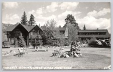 Yoelkel's Glacier Lodge Estes Park CO Rppc Vintage Cars Colorado picture
