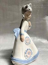 Vintage Zaphir Porcelain Figurine of a Girl in a Dress C Mid Century, Spain picture