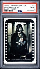 1977 STAR WARS STICKERS #23 DAVE PROWSE AS DARTH VADER PSA 6 picture