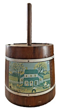 Vintage 1984 Country Farmhouse Wooden Butter Churn Decor picture