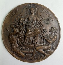 Banco de España 1874-1924 Commemorative Bronze Medal Lorenzo Coullaut Valera Art picture