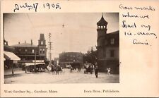 Postcard West Gardner Square in Gardner, Massachusetts picture