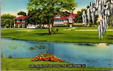 Linen Postcard Lake Charles Golf and Country Club in Lake Charles, Louisiana picture
