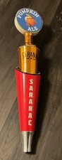 Saranac Pumpkin Ale Tap Handle Red Gold Blue Seasonal Bar Decor Vintage picture