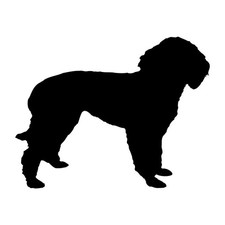 Labradoodle Dog Silhouette Decal Sticker Black Die Cut Vinyl picture