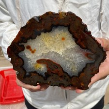 4.6lb Natural Lace Banded Agate Quartz Crystal Rough mineral specimens，Brazil picture