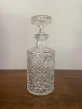 Vintage Pressed Glass Liquor Decanter Daisy Pattern picture