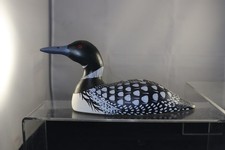 Vintage Common Loon Wooden Decoy Signed 1983/1987 Slate Run PA 8.5