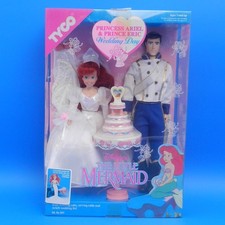 Vintage Little Mermaid WEDDING DAY Ariel Eric Doll 1817 Tyco Walt Disney SEALED picture