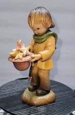 Vtg ANRI Italy Ferrandiz Boy with Stars Hand Carved Wood Figure Signed Christmas picture