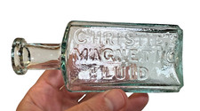 Antique CHRISTIE’S MAGNETIC FLUID Bottle Open Pontil Civil War Albany NEW YORK picture