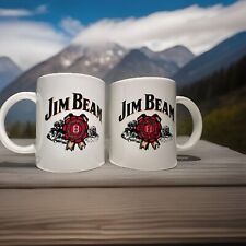 Jim Beam Coffee Mug With Logo On Both Sides 10 Oz Vtg 1980's picture
