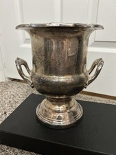 Vintage Leonard Silverplate Champagne Wine Ice Bucket Handles Tarnish Stamped picture