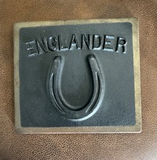 Rare Vintage Englander Wood Burning Stove Cast Iron  Embossed Door Panel picture
