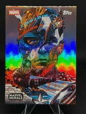 2026 Topps Neon Marvel #MU-4 Captain America Marvel Murals (Tristan Eaton) picture