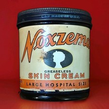 ANTIQUE NOXZEMA COBALT BLUE LARGE 16OZ. JAR WITH LABEL AND LID RARE FIND⭐⭐⭐⭐⭐ picture