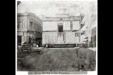 Photo:San Francisco California USA 1866 House Moving Stereograph picture