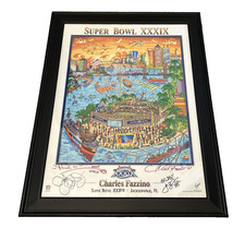 #Charles Fazzino Super Bowl XXXIX  Signed Framed  21x25