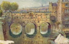 Raphael Tuck Pulteney Bridge Bath 4014 Oilette Charles Flower England picture
