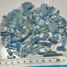 105Gm-Natural Deep Blue Color Aquamarine Crystals From Haramosh Skardu Pakistan picture