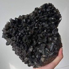 10.1LB Large Natural Smokey Quartz Cluster Mineral Specimen Crystal Healing picture