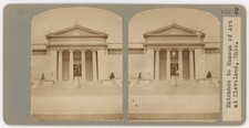 OHIO STEREOVIEW - Cleveland - Museum of Art Entrance - 1920s RARE picture
