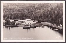 AK Prince of Wales Island RPPC c1930 CANNERY Now Fishing Resort Schallerer S-433 picture