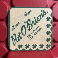 Pat O Briens New Orleans Paperboard Beer Drink Coaster Vintage 1970s picture