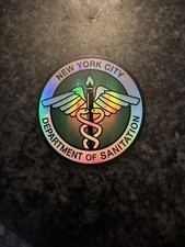 DSNY New York City Department of Sanitation Sticker Medium Holographic picture