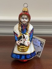 Kurt Adler Polonaise Dorothy Toto Wizard of Oz Glass Christmas Ornament Box Tags picture