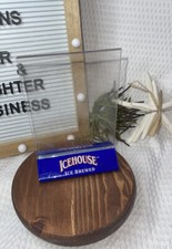 ICEHOUSE ICE BREWED BEER PLEXIGLAS ADVERTISING MENU HOLDER TABLE TOP DISPLAY  picture