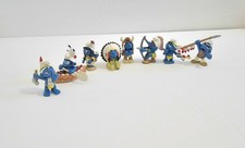Full Set of 8 Native American Indian Smurfs 2006 Made in Germany Vintage picture