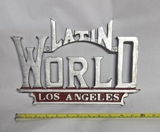 Cast Aluminum LATIN WORLD Los Angeles Car Club Plaque picture