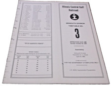 1983 ICG ILLINOIS CENTRAL GULF MIDSOUTH DIVISION EMPLOYEE TIMETABLE #3 picture