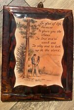 Vintage Henry Van Dyke Quote Wooden Wall Plaque 9 in x 7 in picture